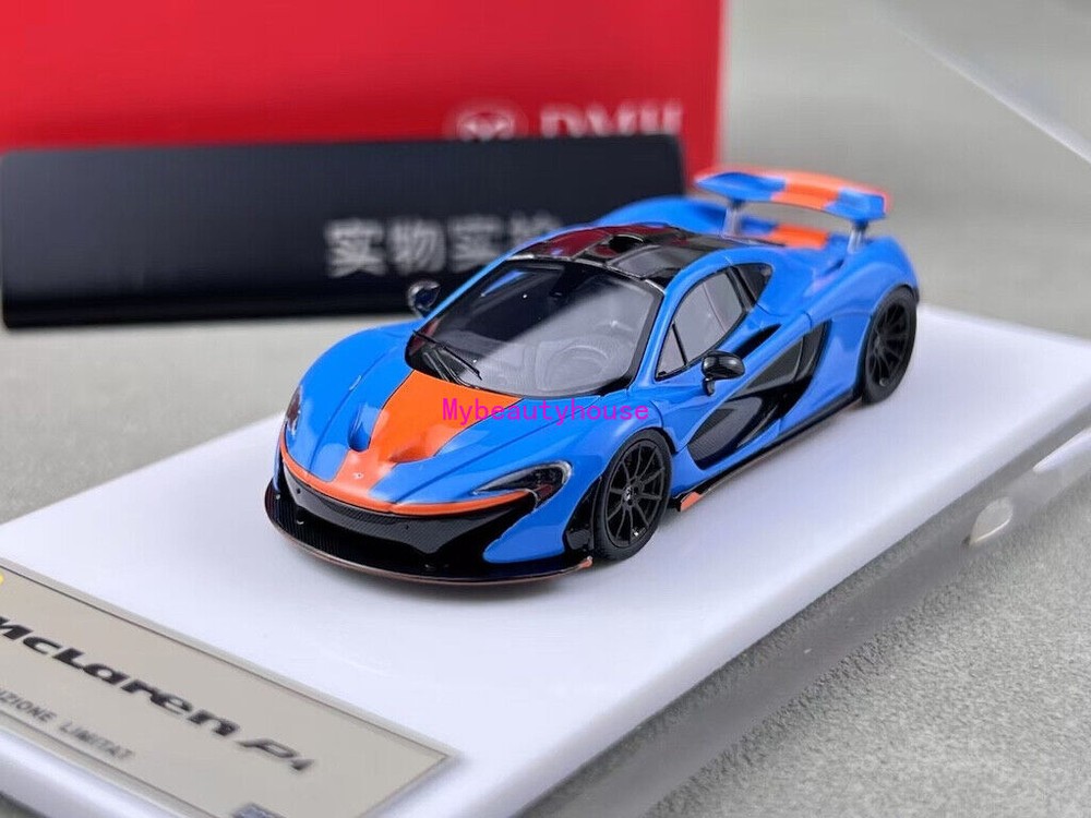 DMH 1:64 Gulf Blue P1 Super Racing Sports Model Diecast Resin Car
