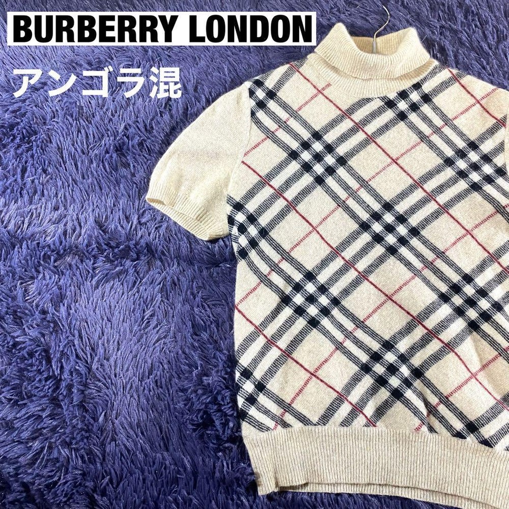 Burberry London Angora Blend Turtleneck Sweater Beige Size 1 New