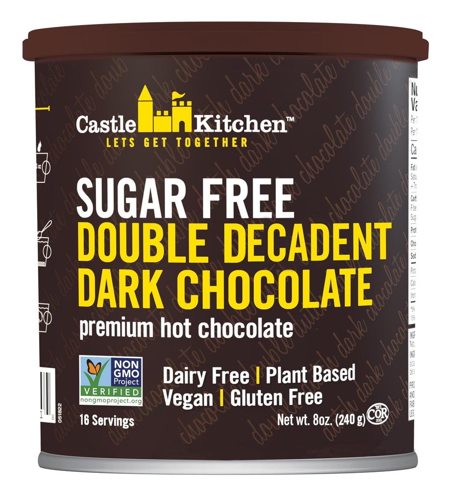 Sugar Free Double Dutch Dark Hot Chocolate Mix with Monkfruit 8 oz Vegan