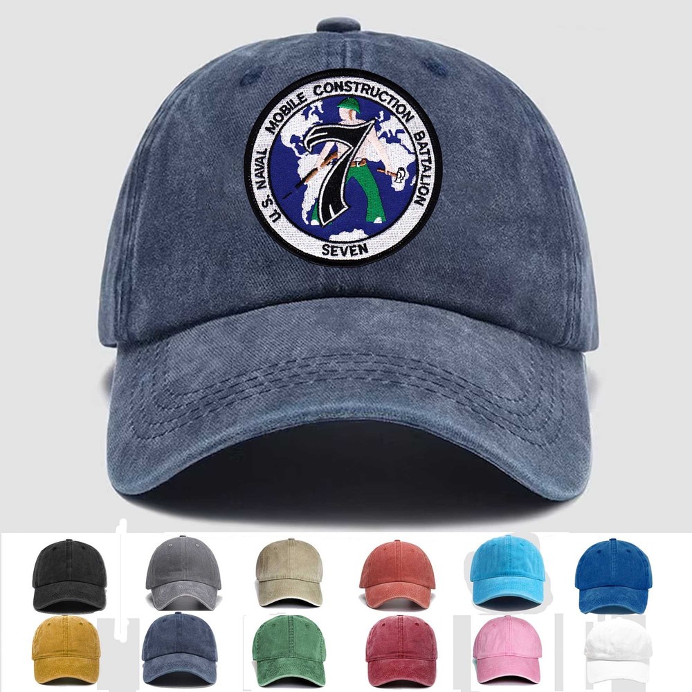 Custom Embroidered Hat 7th Mobile Construction Battalion, Veteran Cap, Gift Idea