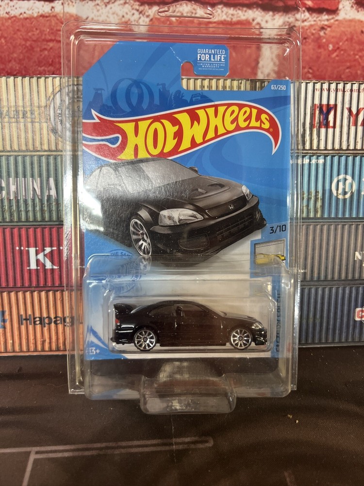 Hot Wheels Honda Civic Si Black New Factory Fresh with Protector