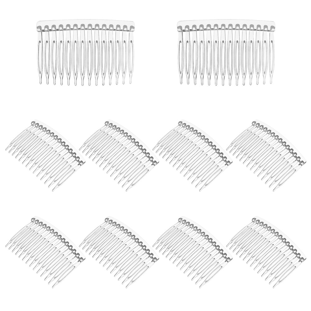 10pcs fine hair combs for bridal headpieces and wedding side styles
