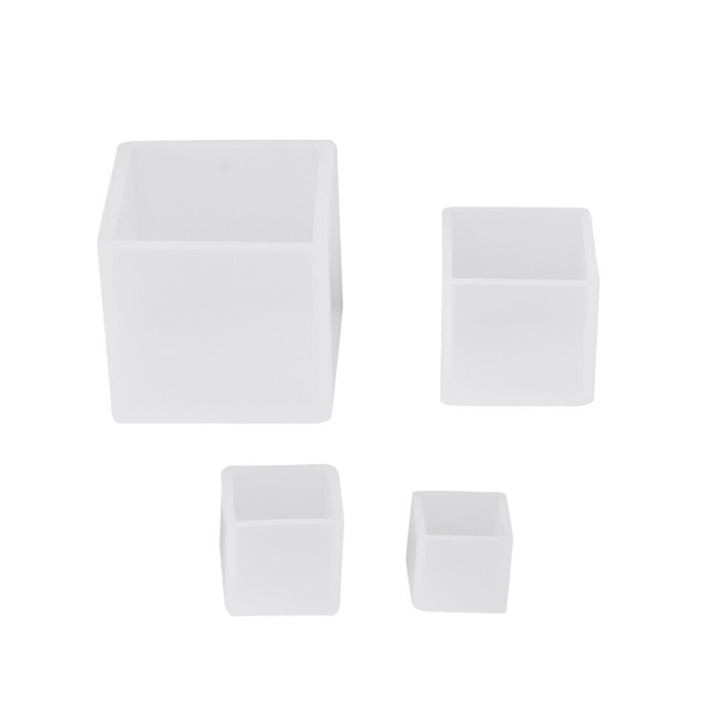 4 Sizes Square Silicone Resin Molds for DIY Craft Ornaments