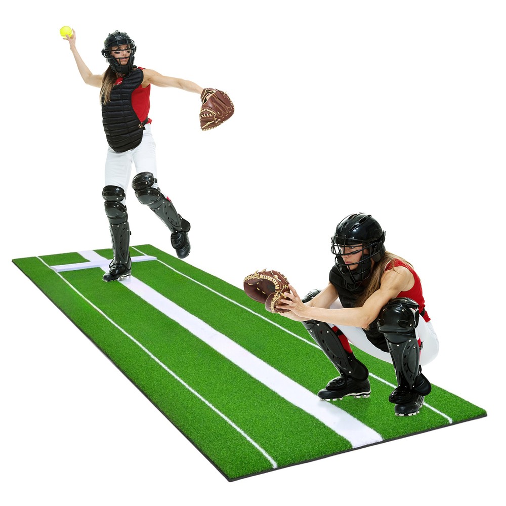 10x3FT Softball Pitching Mat, Artificial Grass, Baseball Hitting Pitcher Aid Pad