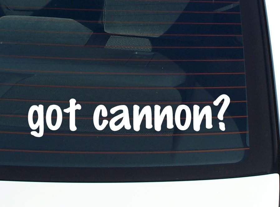 got cannon? CAR DECAL BUMPER STICKER VINYL FUNNY LAST NAME WINDOW PRIDE