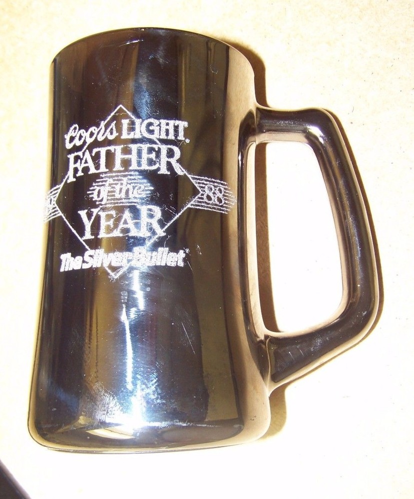 Coors Light Silver Bullet Father of the Year stein tankard glass 1988