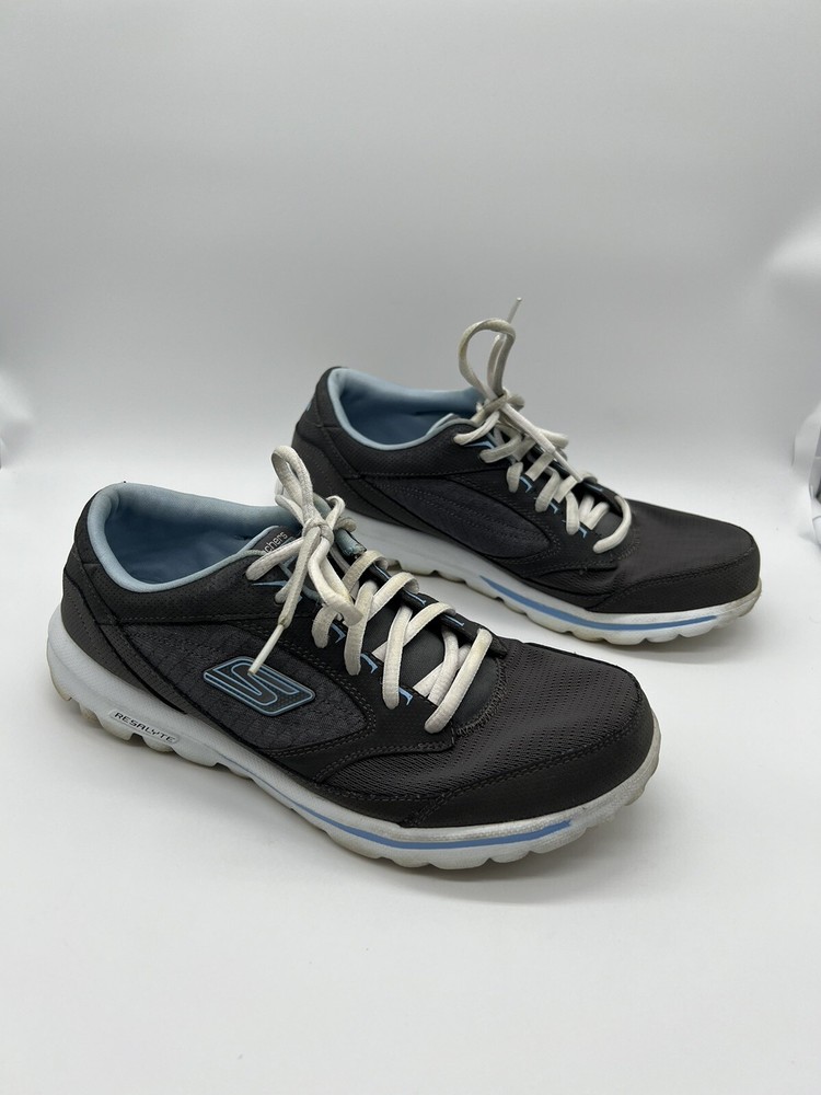 Skechers Women Shoes Size 8.5 Gray Mesh Sneakers Low Go Walk Light