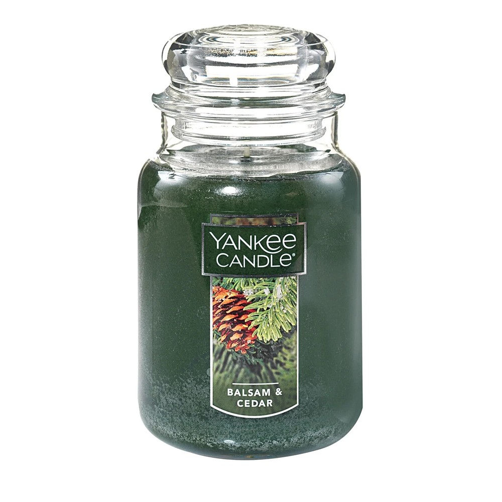 Yankee Candle Large 22-Ounce Jar Candle, Balsam & Cedar