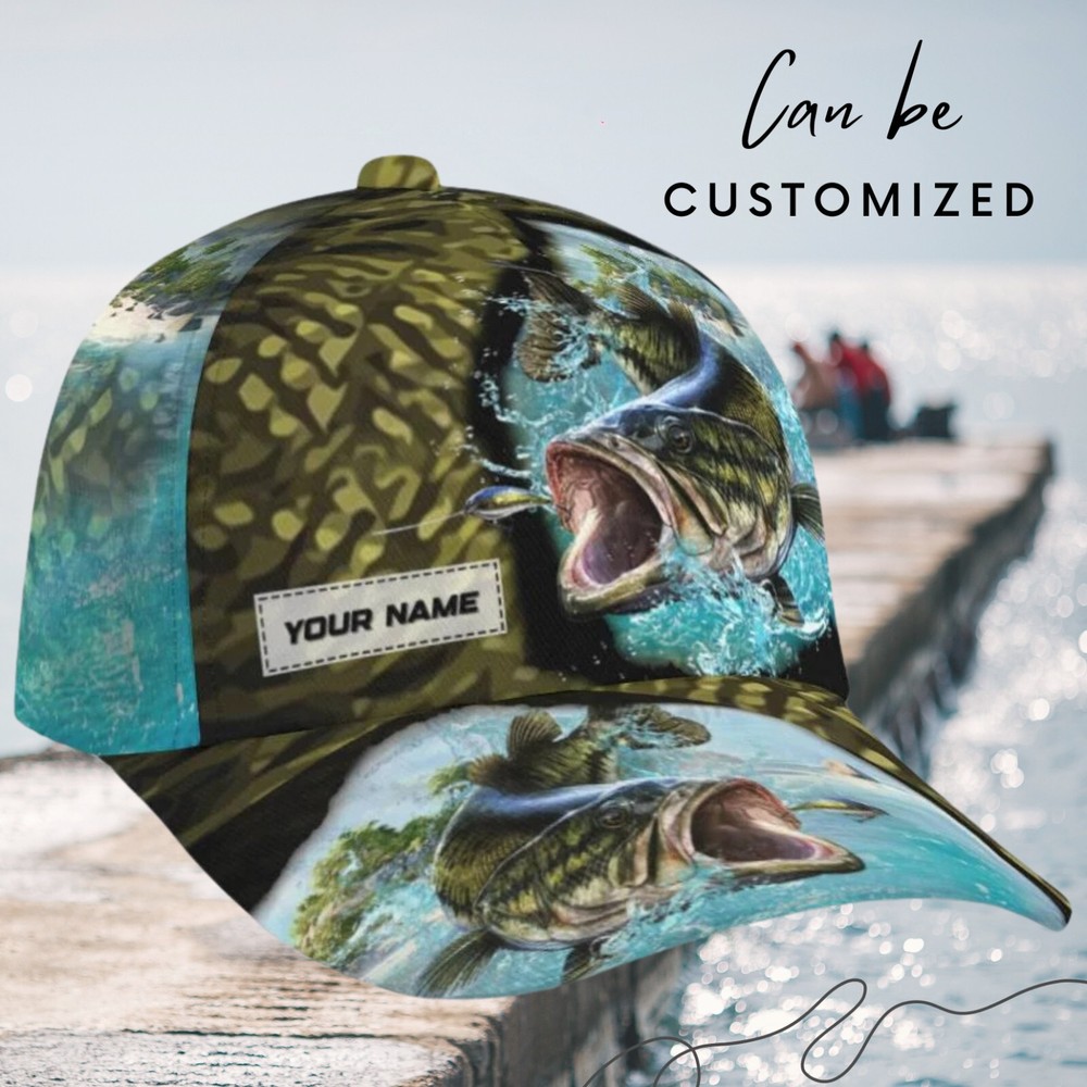 Personalized 3D Printed Name Fishing Cap for Pond Enthusiasts-image
