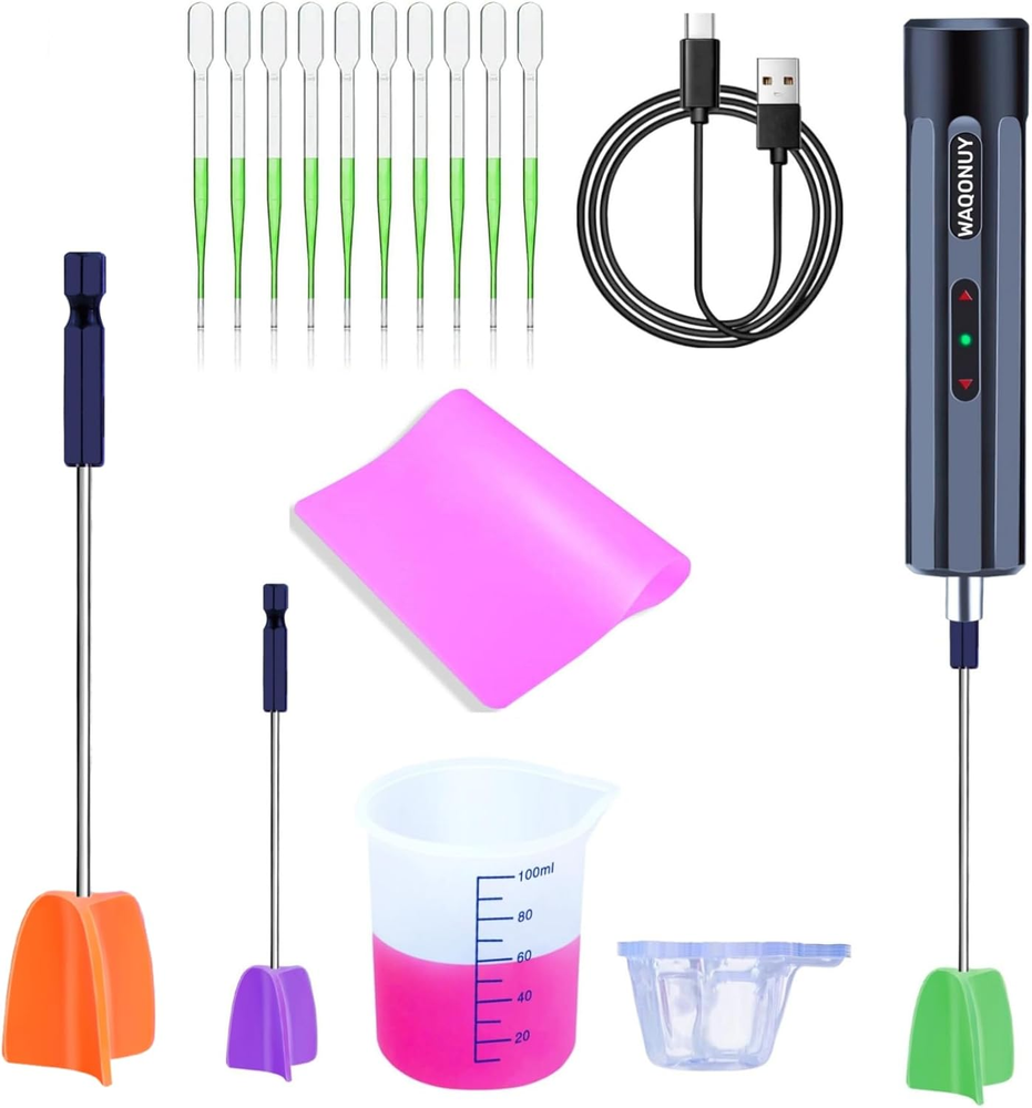 USB Rechargeable Handheld Epoxy Resin Mixer for Crafting and DIY Projects