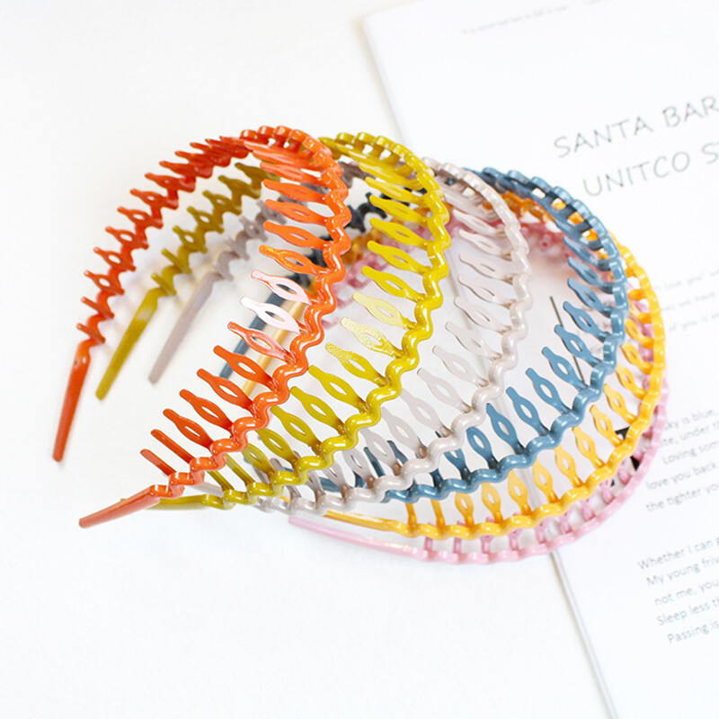 Toothed Non-slip Hair Combs Hair Accessories Wavy Resin Hairbands with Teeth DIY