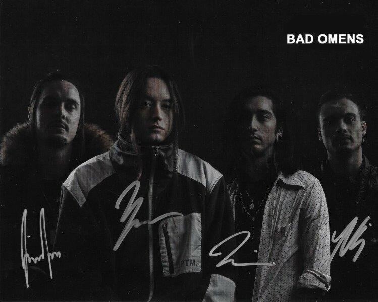 BAD OMENS Noah Sebastian Signed 8x10 Glossy Photo Poster RP Man Cave Collectible