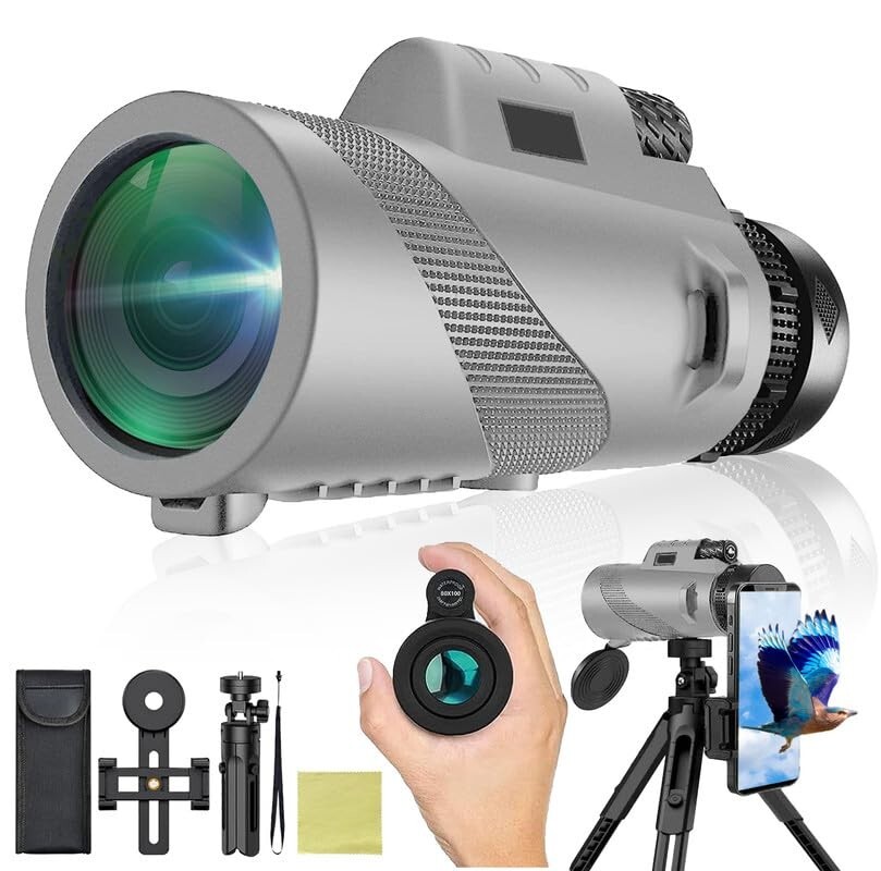 80x100-Monocular-Telescope High Power Monocular for Adults