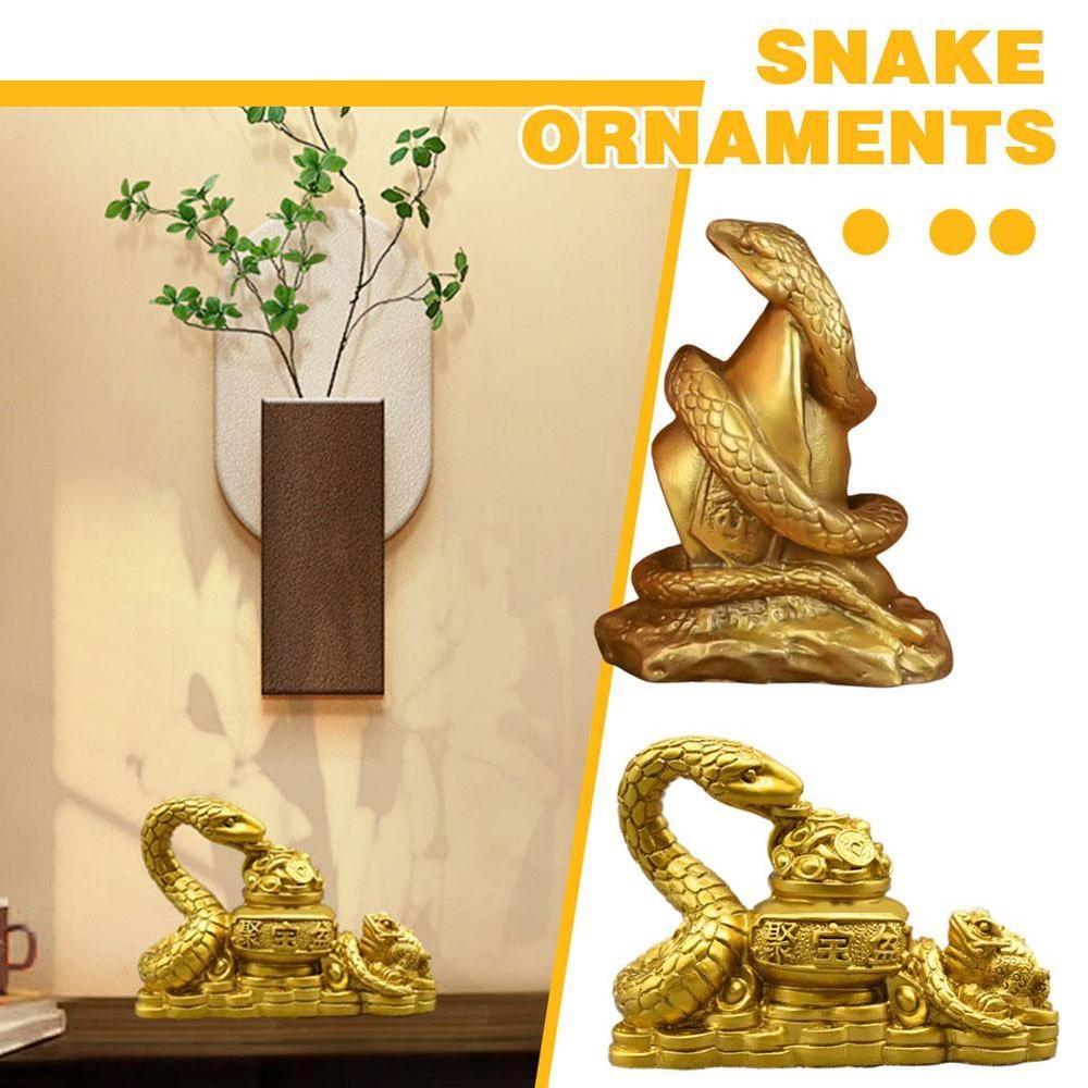 Snake Ornaments Attract Wealth and Treasures Resin Ornamentp