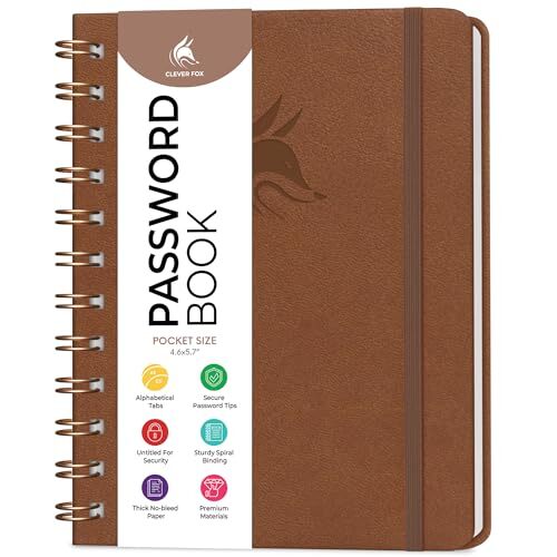 Password Book Spiral – Mini Internet Address & Small (4.7