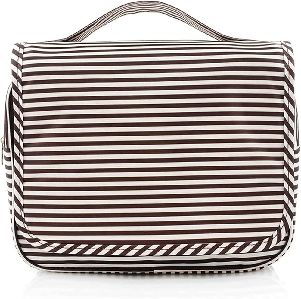 Portable Hanging Toiletry Bag for Women - Travel Makeup Organizer with Hooks