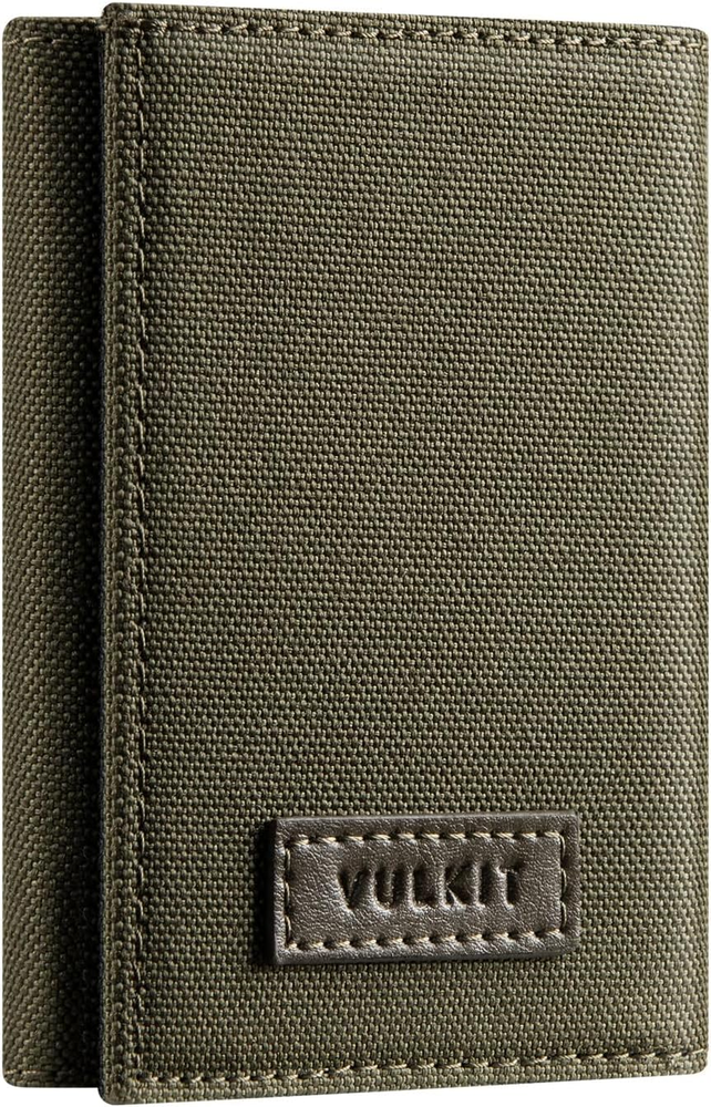 Minimalist Leather Rfid Blocking Trifold Wallet Slim Credit Card Holder with 3 I