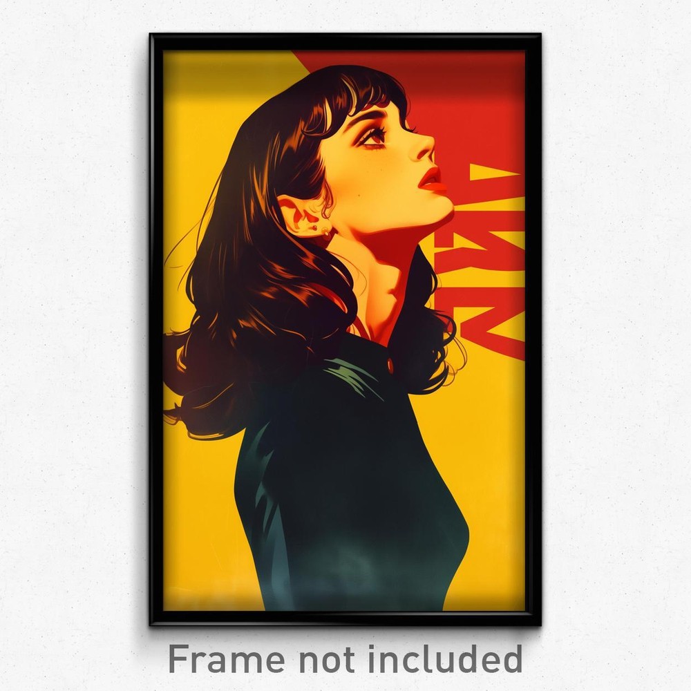 Spanish Movie Art Print - Relieved Girl in Academic Clothes Pull