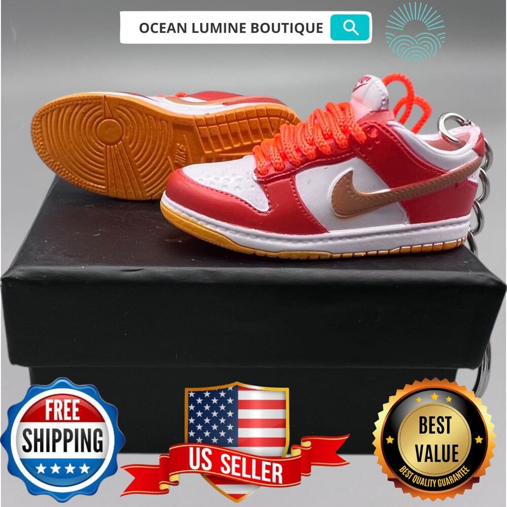 SB DUNK 3D Mini Sneaker Keychain, Jordan Sneaker Collectible, Box Options