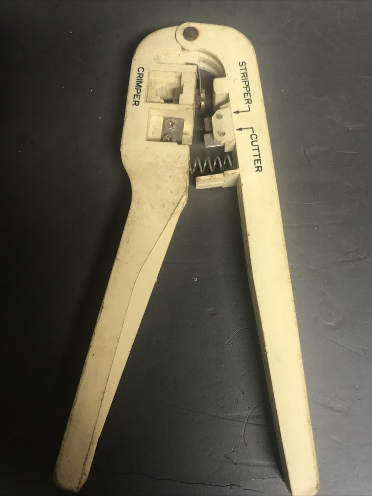 VINTAGE Telephone Crimping Tool, 3 Way Tool Crimped, Cutter and Stripper