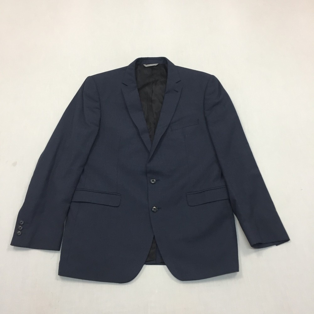 West End By Simon Carter Blazer Jacket Mens 44In Suit Jacket 2 Button Blue