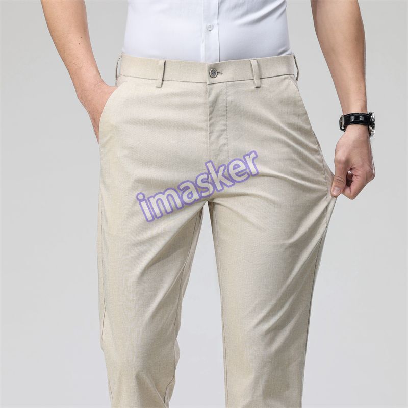 Men's Slim Fit Linen Casual Pants for Business & Leisure