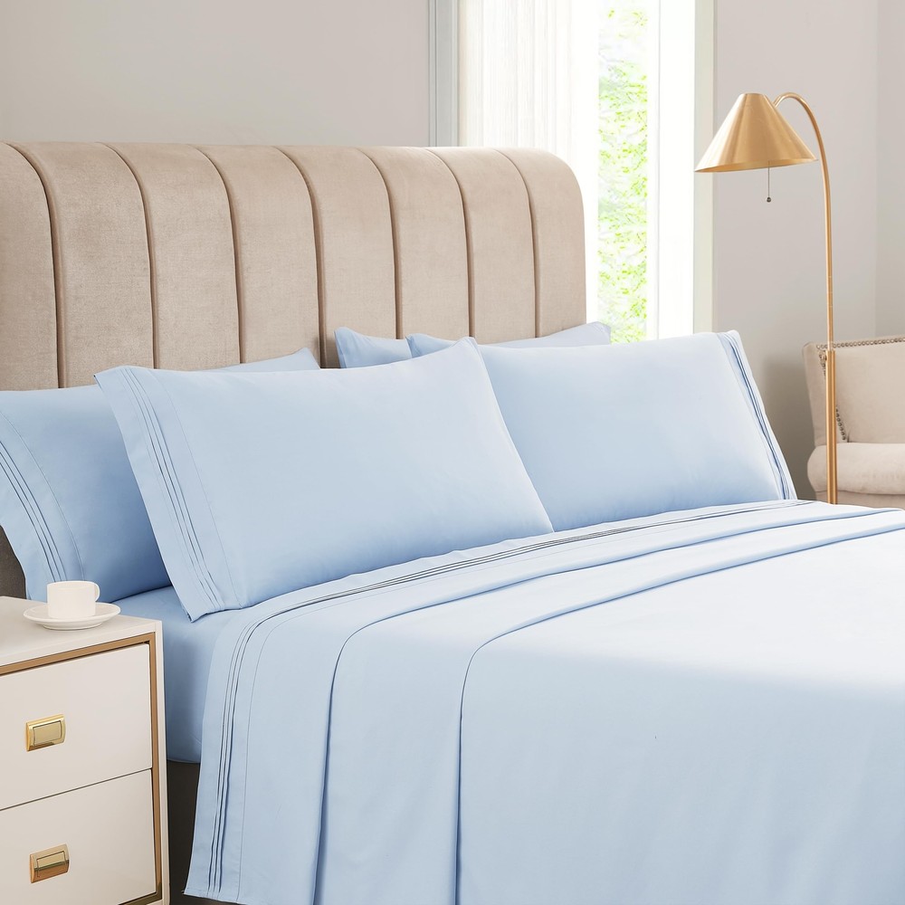 Queen Sheets Set-6 Piece Bedding Sheets & Pillowcases-Luxury Hotel Bed Set fo...