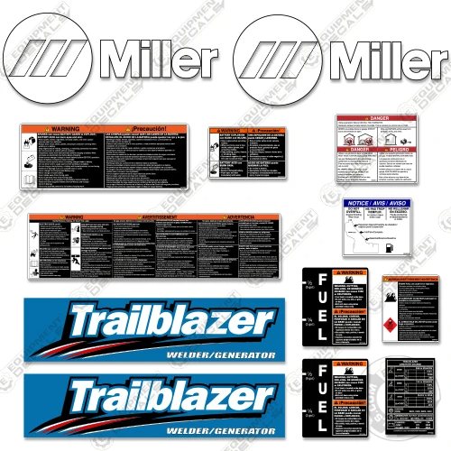 Fits Miller Trailblazer Decal Kit Generator Welder Replacement Stickers