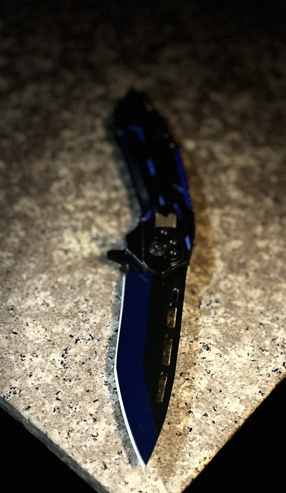 One-Handed, Quick Open-Spring Assist Tanto Blade, EDC Tactical PocketKnife