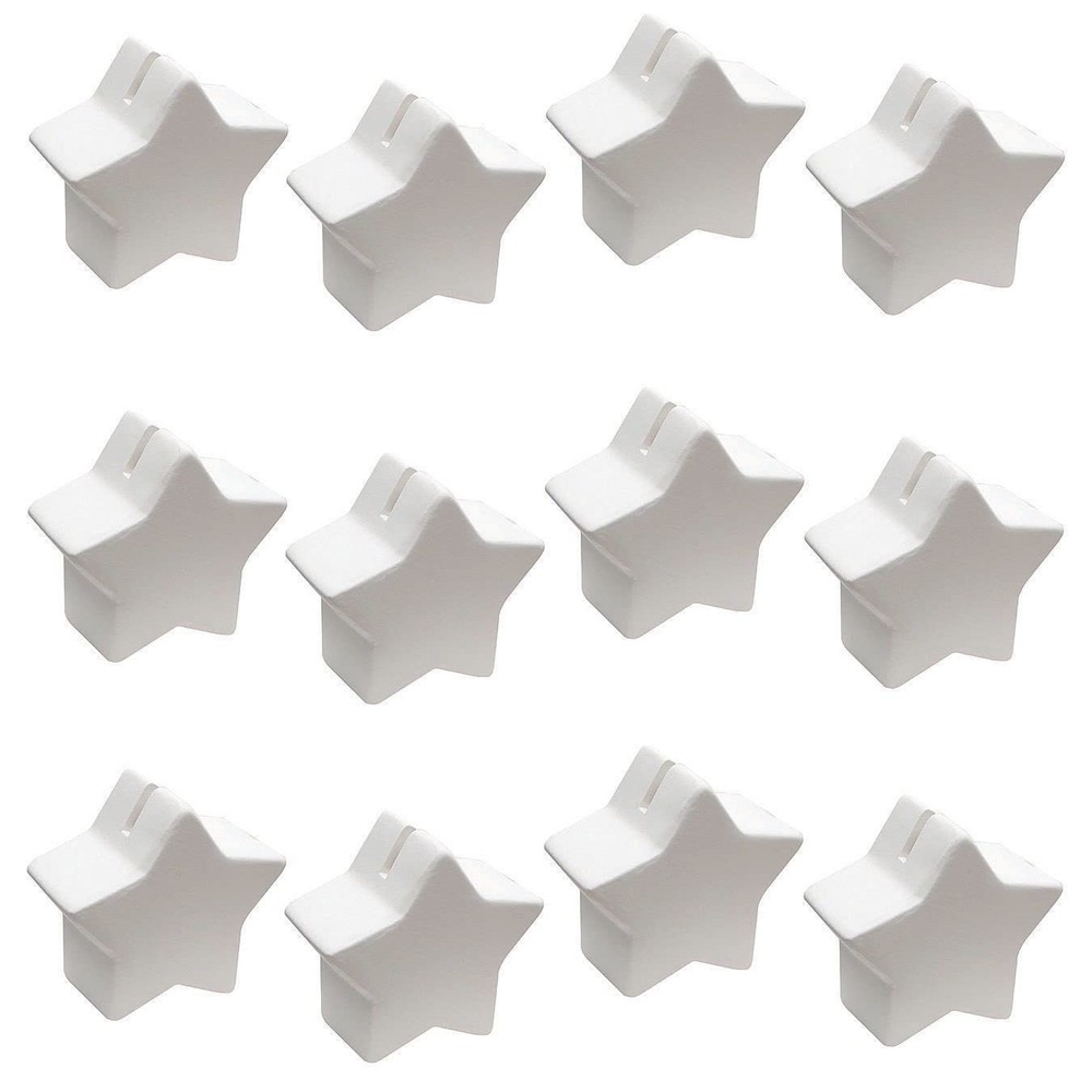 Color-Me Ceramic Star Banks DIY Decorating Kit Pack of 12 4x4x2 inches