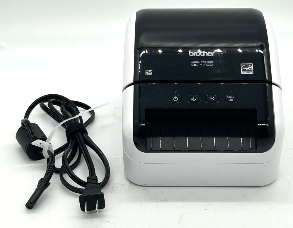 Brother QL-1100 White Black Thermal Label Printer with Power Cord  
