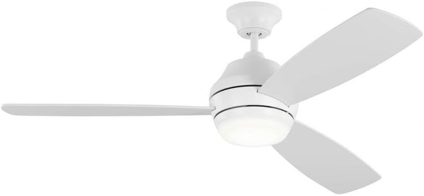 Visual Comfort Ikon 3 Blade LED Ceiling Fan White with Remote-image