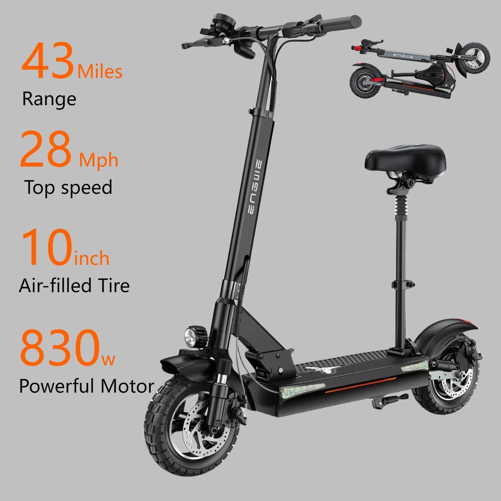 ENGWE Y600 Electric Scooter Adult 830W Motor 48V 18.2AH Long Range