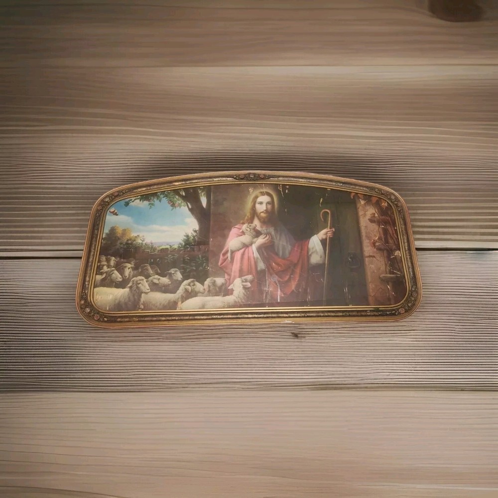 Antique Ornate Gold Carved Floral Picture Frame with Dimensions Shown