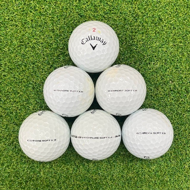 24 Callaway Chrome Soft X Used Golf Balls 4AAAAA Near Mint Condition with Free Shipping