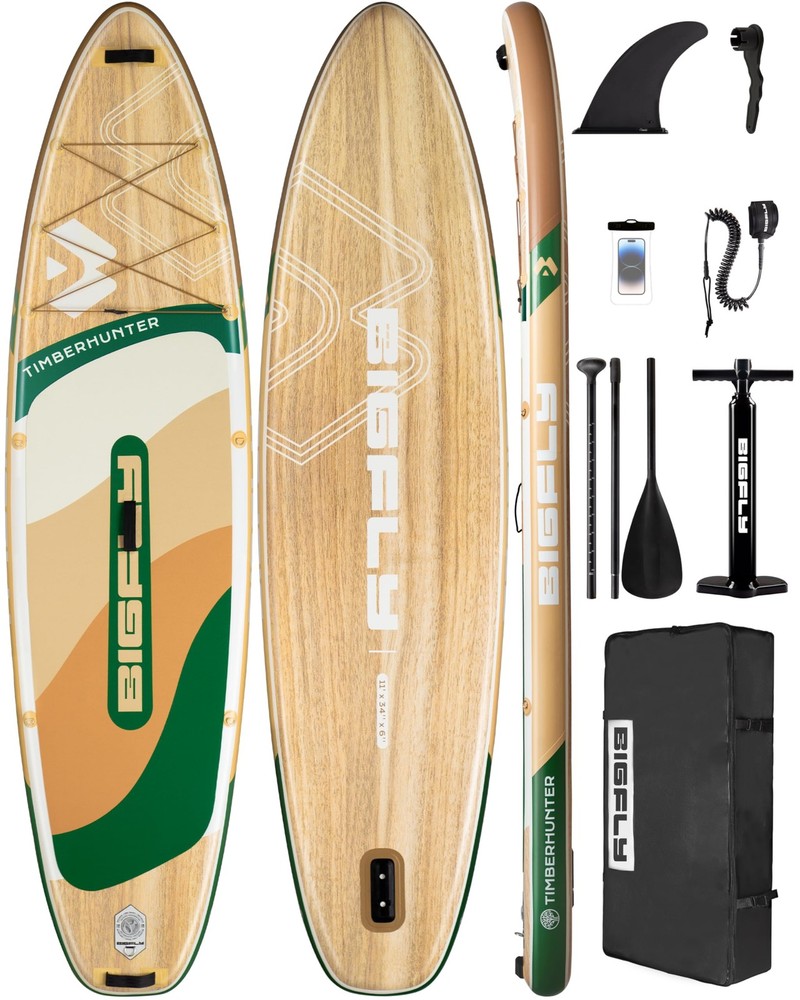 Inflatable Stand Up Paddle Board 11ft x 34in x 6in for Adults with Accessories