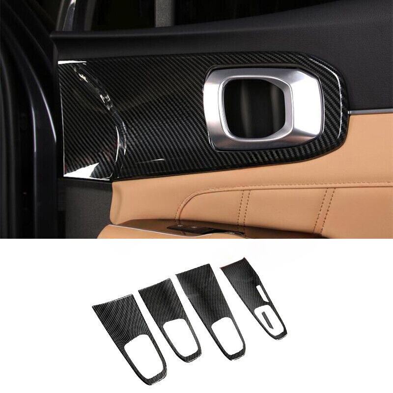 For Kia Sorento 2021-2023 ABS carbon Interior Door Handle Panel Cover Trim 4PCS