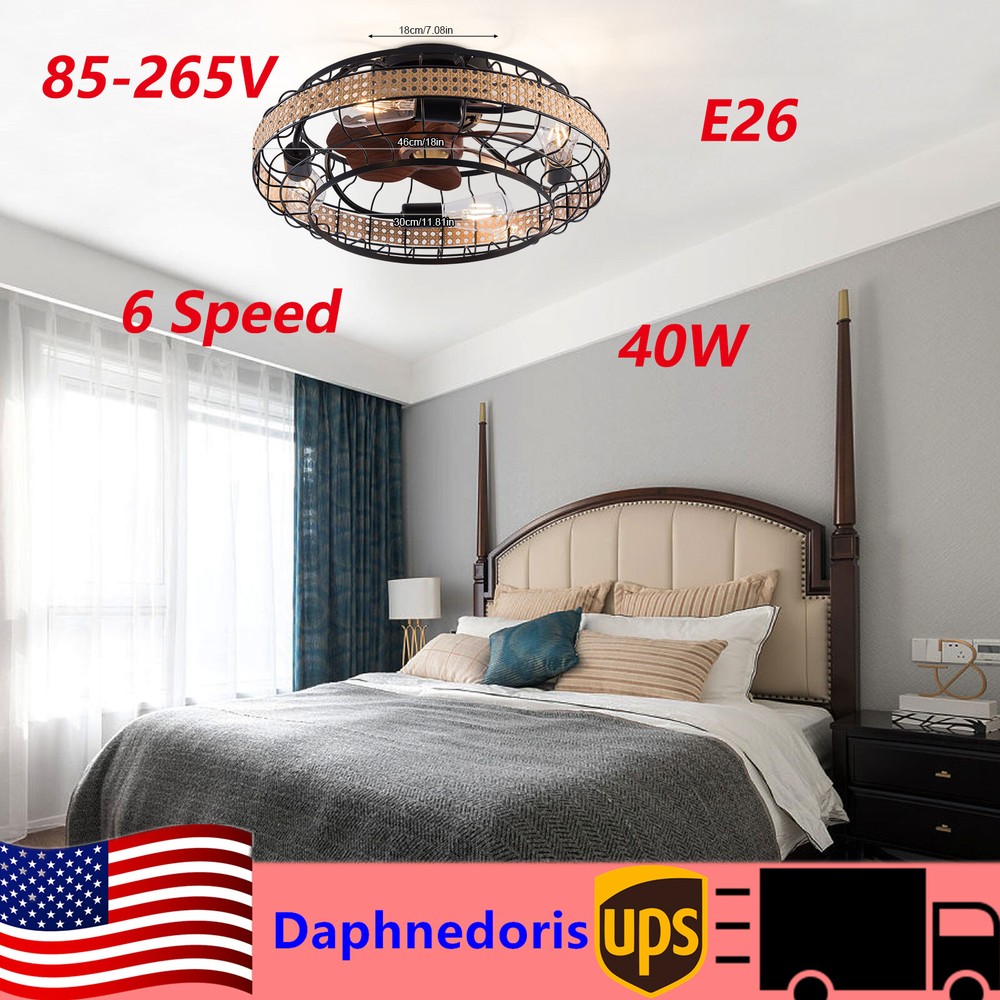 18.5-inch Classic Ceiling Fan with Light, Reversible Quiet Motor and Remote Control