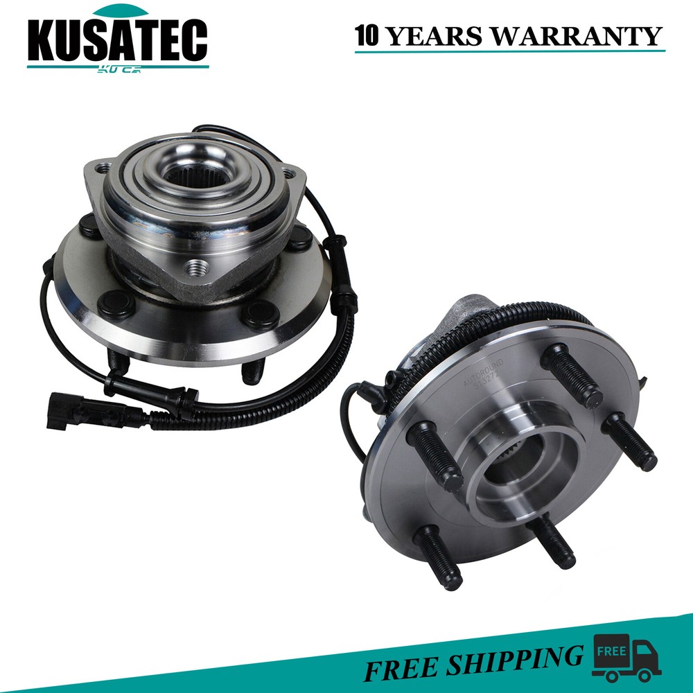 Pair Front Wheel Hub Bearing Assembly For Jeep Wrangler 2007-2013 5 Lug w/ABS