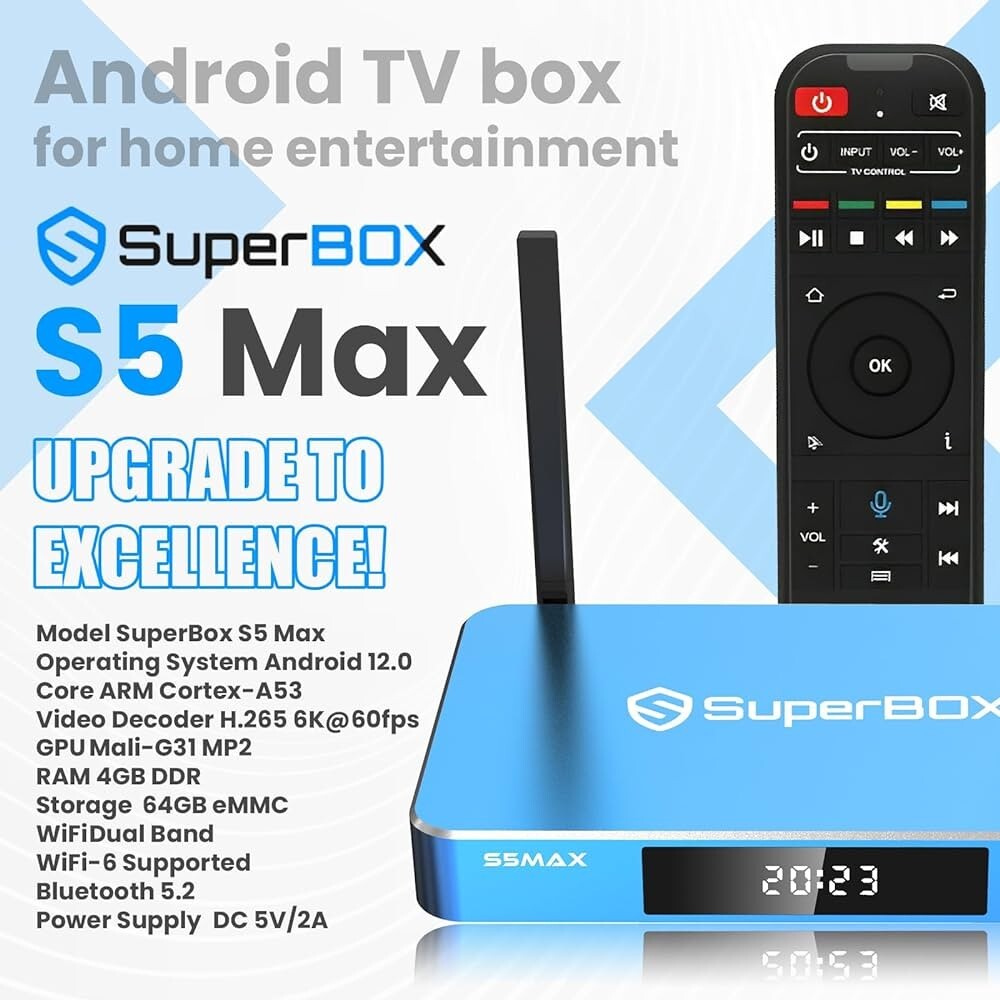Newly Updated SuperBox S5 Max with 6K Voice Remote – Fast Shipping – Make an Offer-image