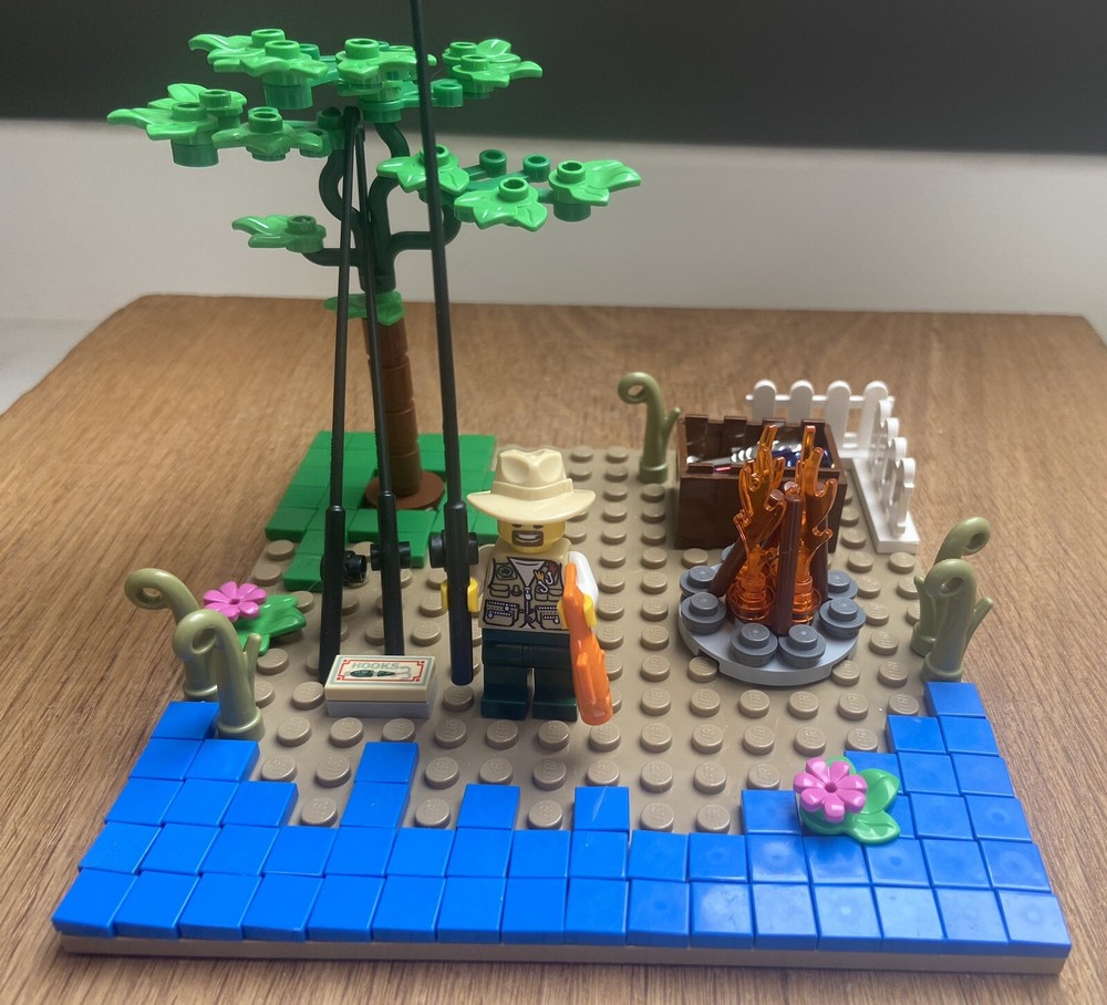 Lego Fly Fishing Display - Genuine Lego - A beautiful gift for any fisherman