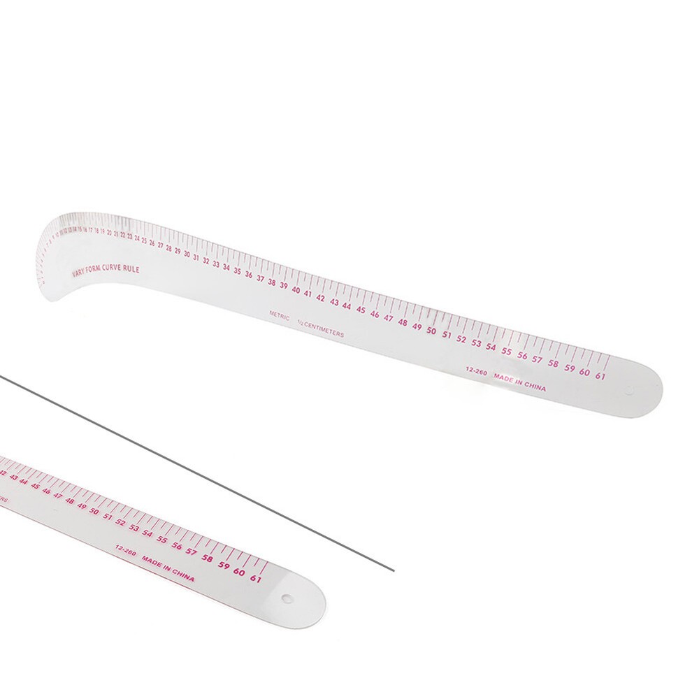 Plastic Curve Ruler 61cm 1.2mm Thick Flexible Plastic Multi Purpose Making Tools
