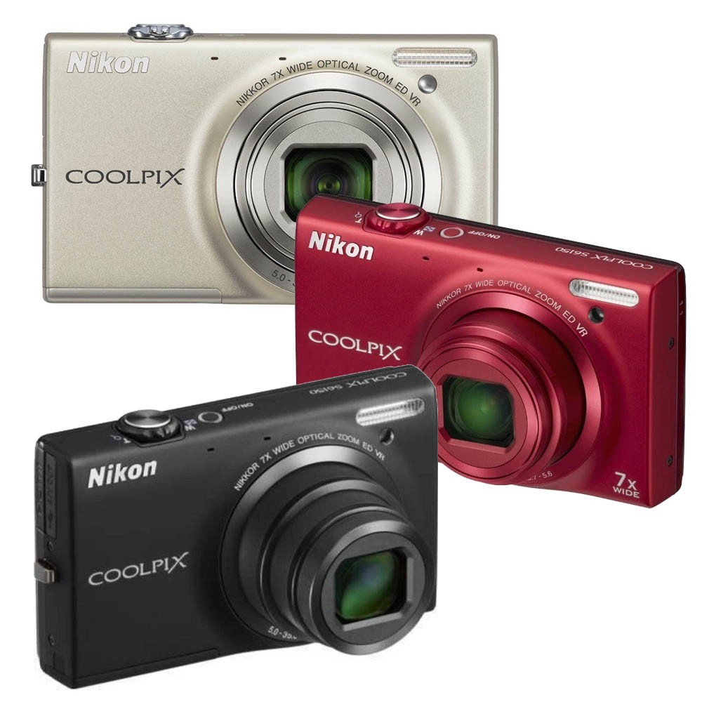 Nikon COOLPIX S6150 CCD digital camera 16MP 7x optical zoom, 2.7