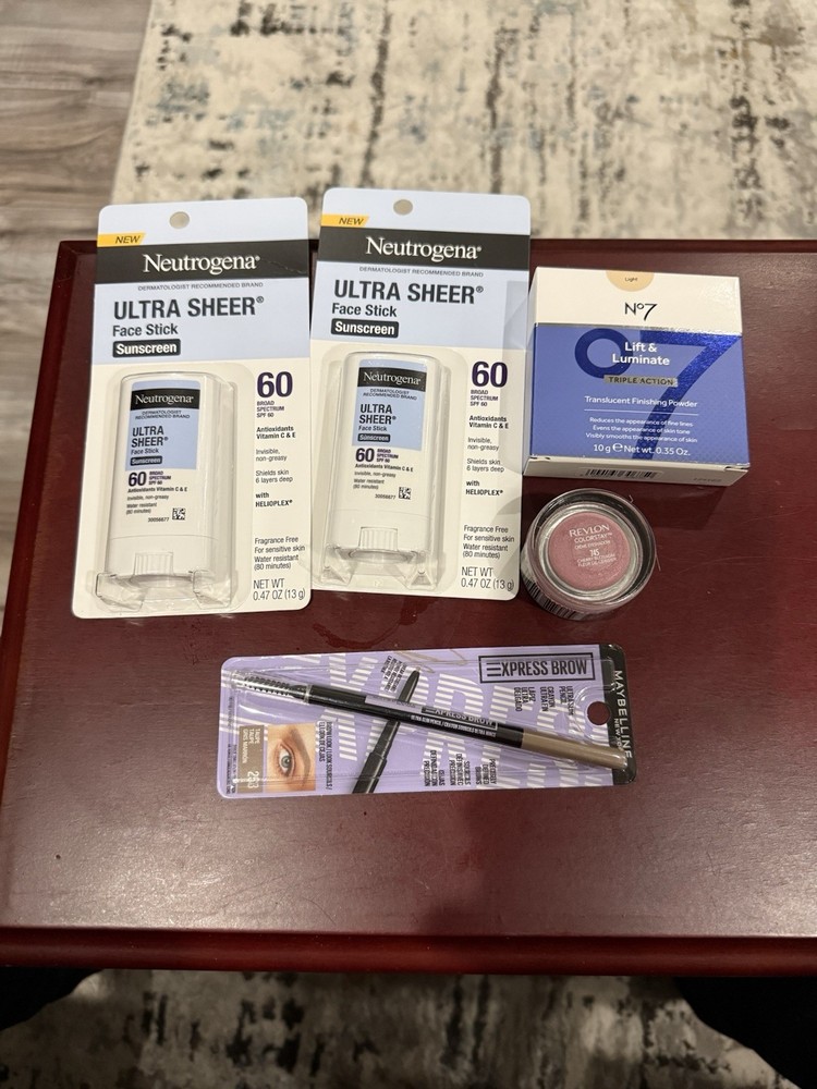 5-Piece Cosmetic Bundle: Neutrogena, No7, Revlon, Maybelline