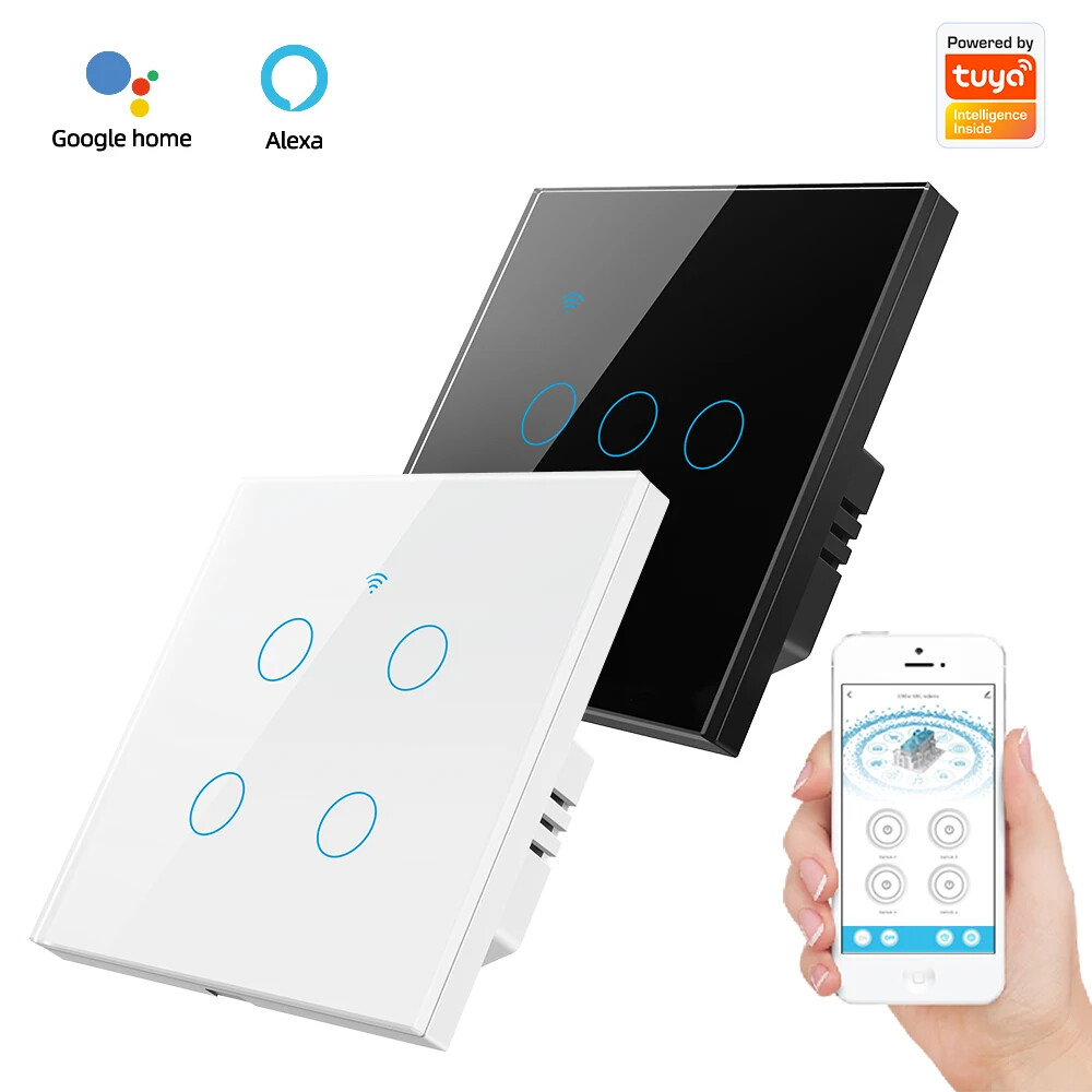 WiFi Smart Switch EU Compatible Works With or Without Neutral Wire Smartlife Touch Control
