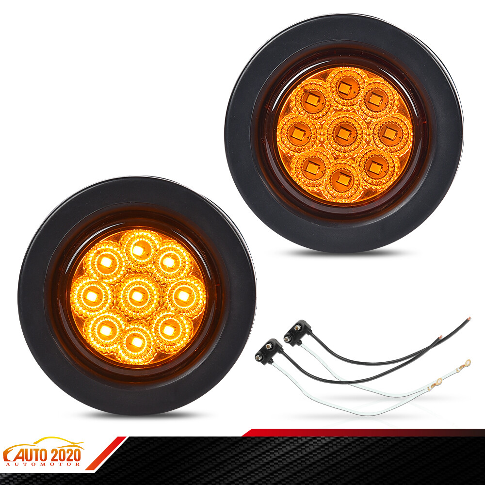 For Truck Trailer RV Pair Amber 2