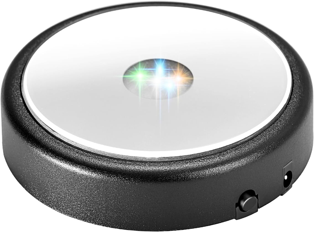 Multicolor LED Light Base for Crystal Art Display Stand with Round 3D Effect