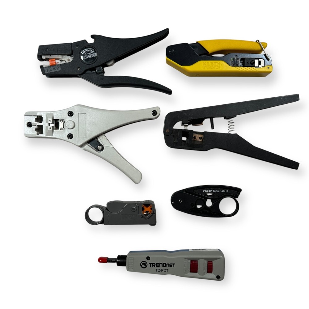 7-Piece Data Cable Tool Kit - Stripax, Paladin, Klein, Trendnet