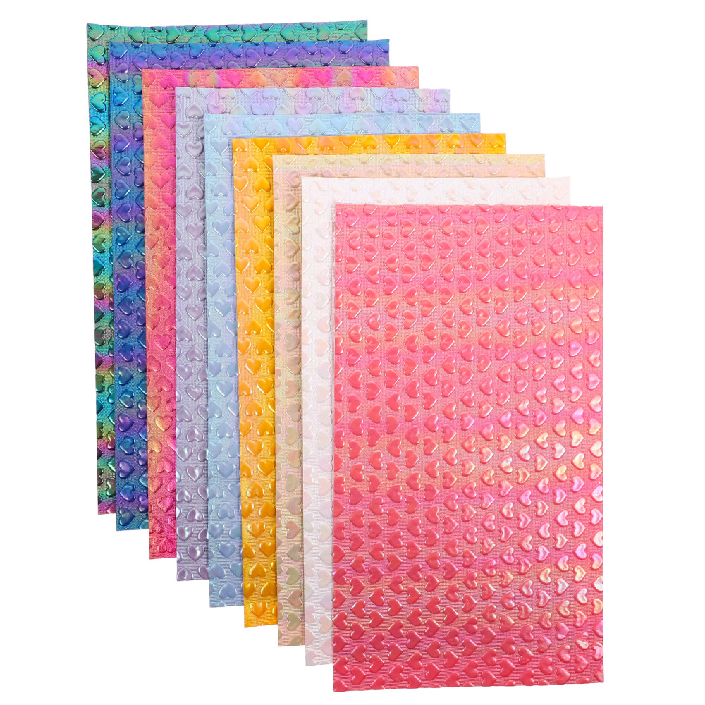 9 Pcs Card Stock for Making White Embossed Textured