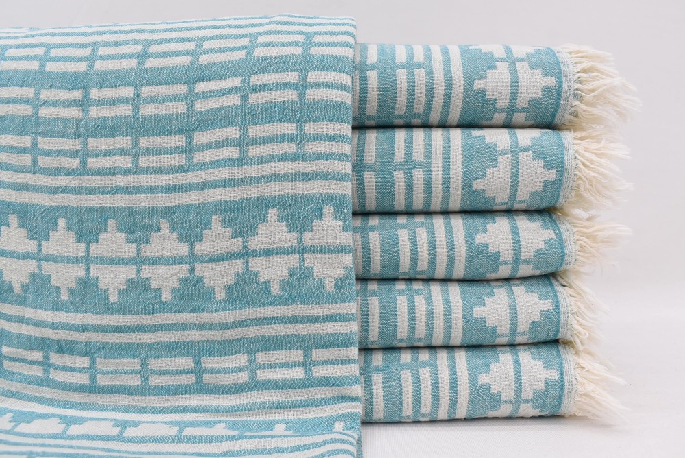 Personalized Towels, Pistachio Green Towel, 40x71 Inches, Geometric Design Towel